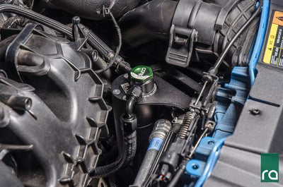 Billet Radium catch can with dipstick for Focus EcoBoost, Tuned By Shawn