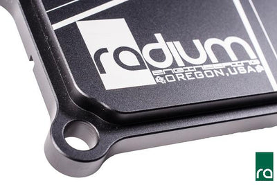 Radium PCV baffle plate installed on EcoBoost engine block, Tuned By Shawn