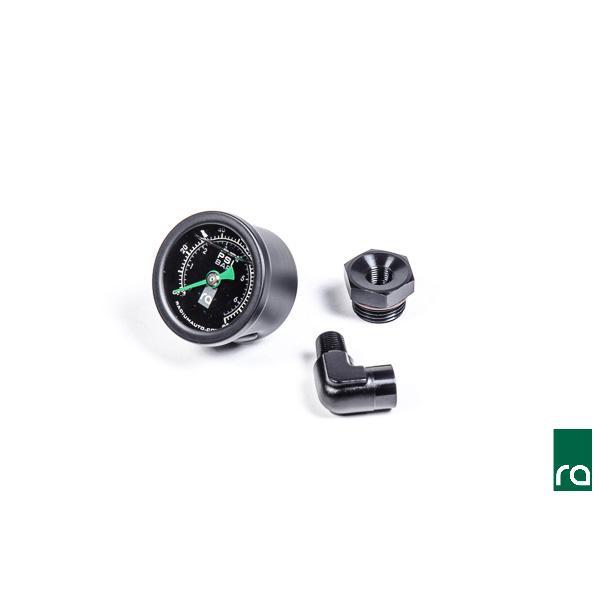 Radium fuel pressure gauge installed on fuel rail ORB port, Tuned By Shawn