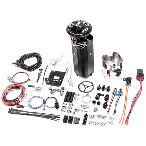 Radium Engineering R32 GT-R fuel hanger surge tank at Tuned By Shawn
