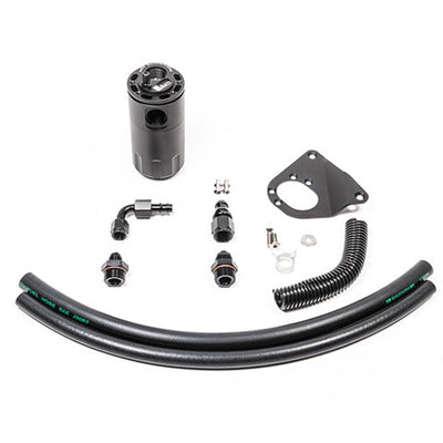 Billet Radium PCV catch can with dipstick and mounting bracket for Evo X, sold by Tuned By Shawn