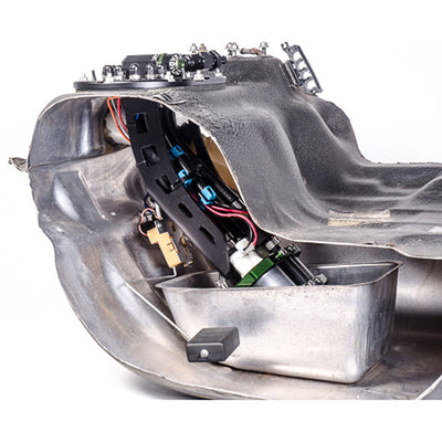 Radium drop-in Subaru hanger with OEM sender retained, Tuned By Shawn