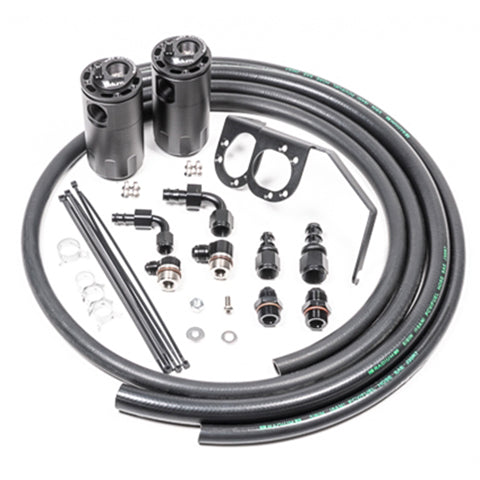 Radium Engineering dual catch can kit 20-0256-FL for 2015-2021 Subaru WRX at Tuned By Shawn
