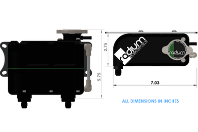 Radium expansion tank kit with bracket and Push-Lok ends, Tuned By Shawn