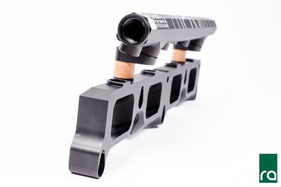 Radium port injection rail with 8AN ORB ports, sold by Tuned By Shawn