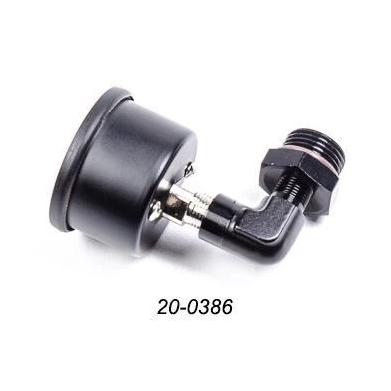 Radium 20-0386 fuel pressure gauge with 90 degree 8AN ORB adapter, sold by Tuned By Shawn