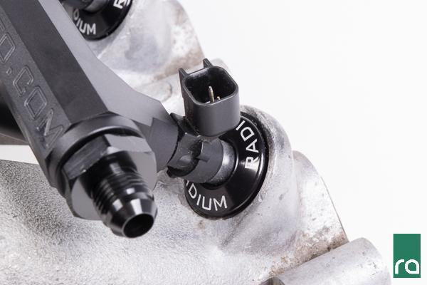 Radium black anodized rail on twin cam KA24DE, Tuned By Shawn