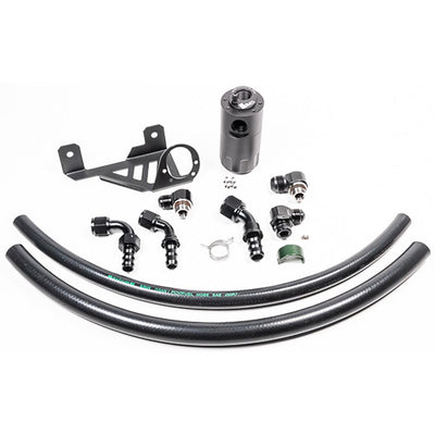 Radium PCV Fluid Lock can on Supra radiator support, Tuned By Shawn