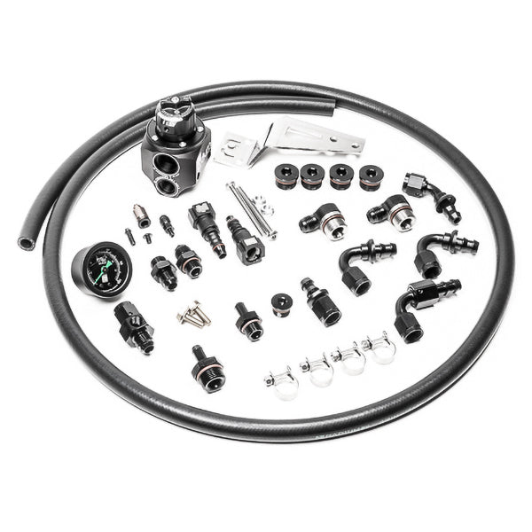 Radium Engineering Subaru EJ parallel fuel rail plumbing kit at Tuned By Shawn