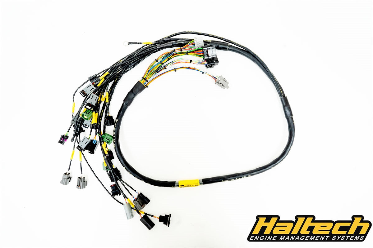 Rywire mil-spec tucked 13B Haltech engine harness for Mazda RX-7 FD3S, sold by Tuned By Shawn