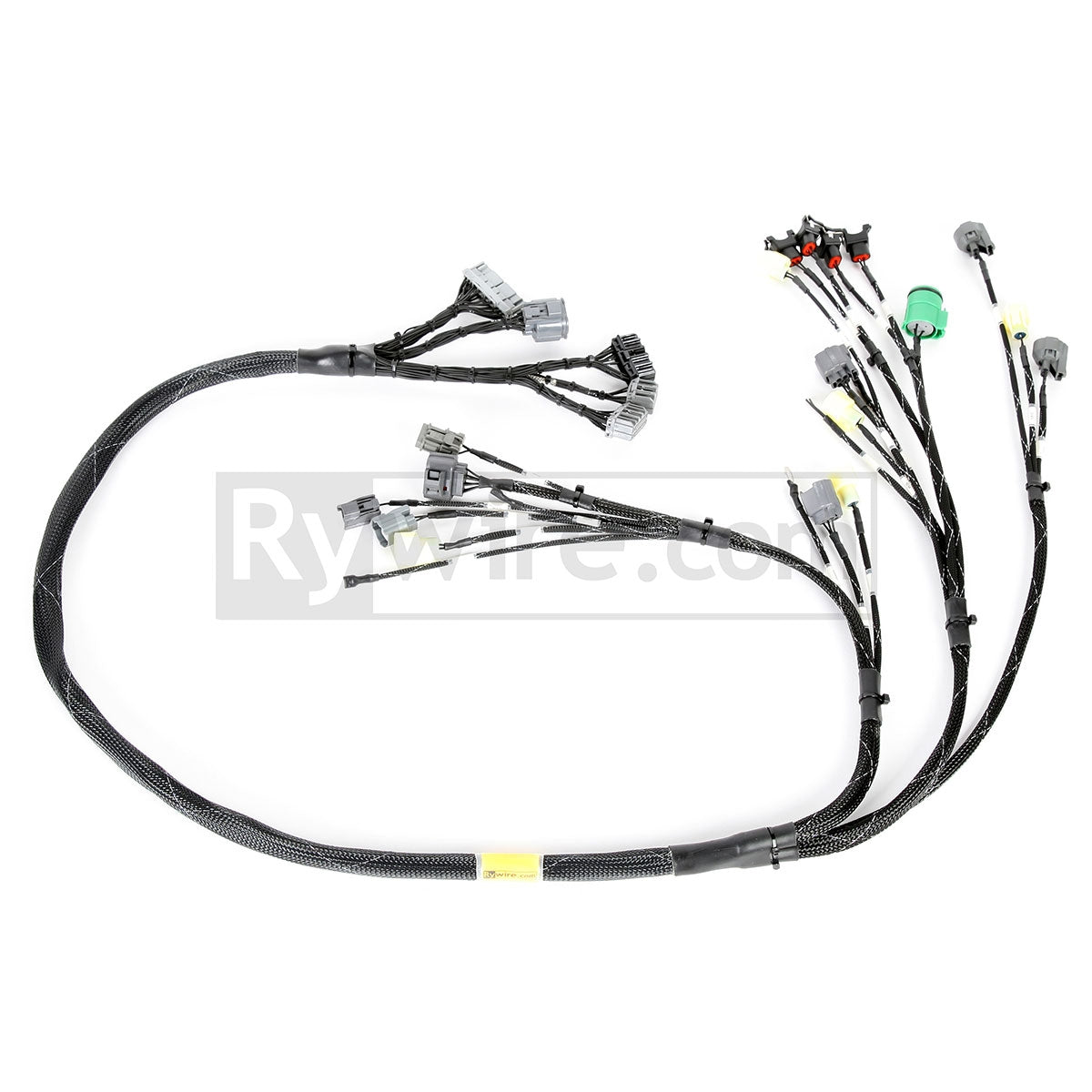 Rywire OBD1 budget tucked D and B-series engine harness in black expandable loom, sold by Tuned By Shawn