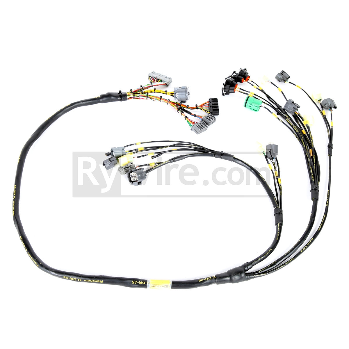 Rywire OBD1 mil-spec tucked D and B-series engine harness with DR-25 heat shrink, sold by Tuned By Shawn