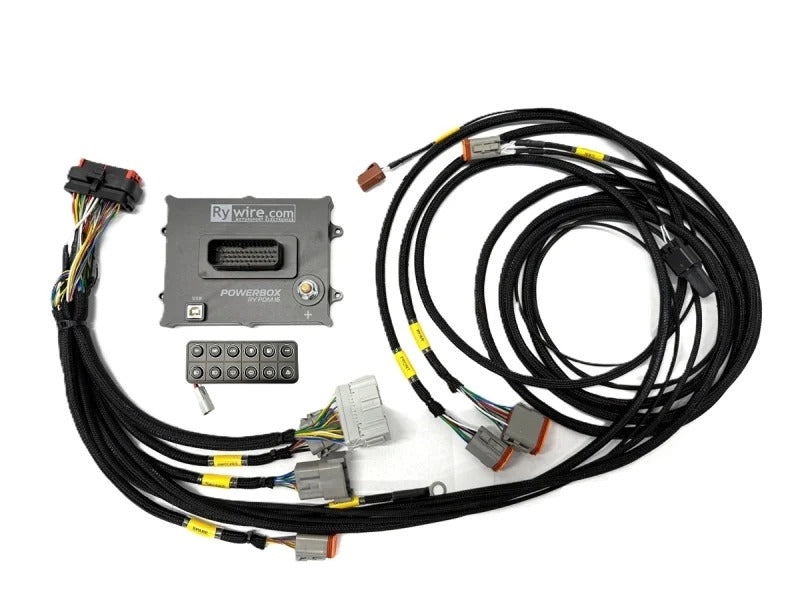 Rywire Honda/Acura chassis harness with 16-channel PDM power distribution module, sold by Tuned By Shawn