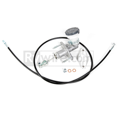 Rywire S2000 clutch master cylinder kit with spacer and steel braided clutch line, sold by Tuned By Shawn