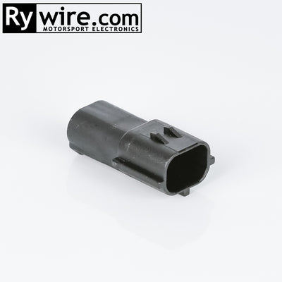 Rywire Mazda 13B Transmission Plug (Black) connector kit, 2-pin male, photo 2