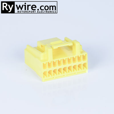 Rywire Mitsubishi 4G63 1G Engine Computer Plug B (Yellow) connector kit, 18-pin, sold by Tuned By Shawn