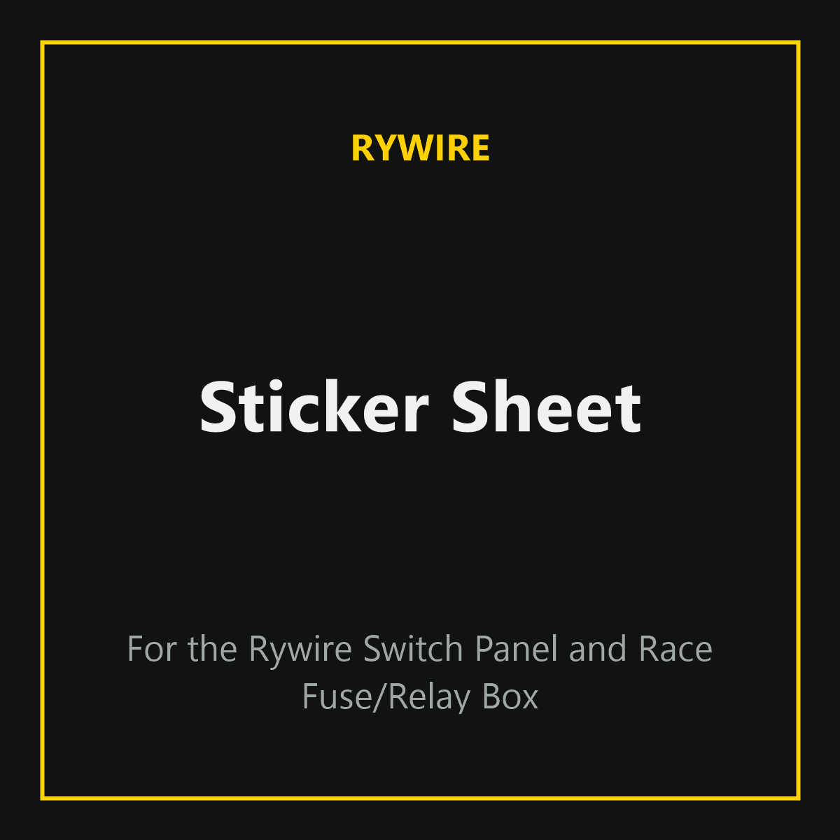 Rywire sticker sheet, sold by Tuned By Shawn