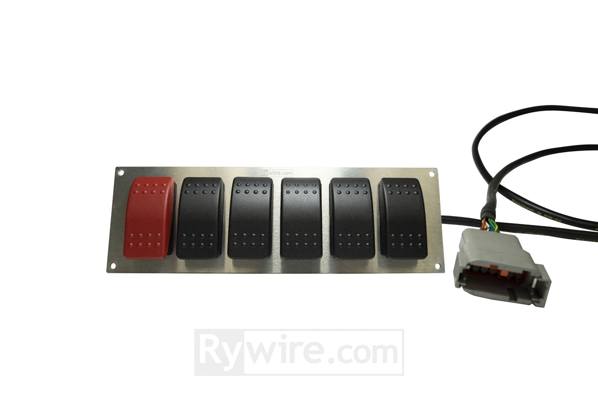 Rywire 6-switch mil-spec switch panel with aluminum bezel, photo 3