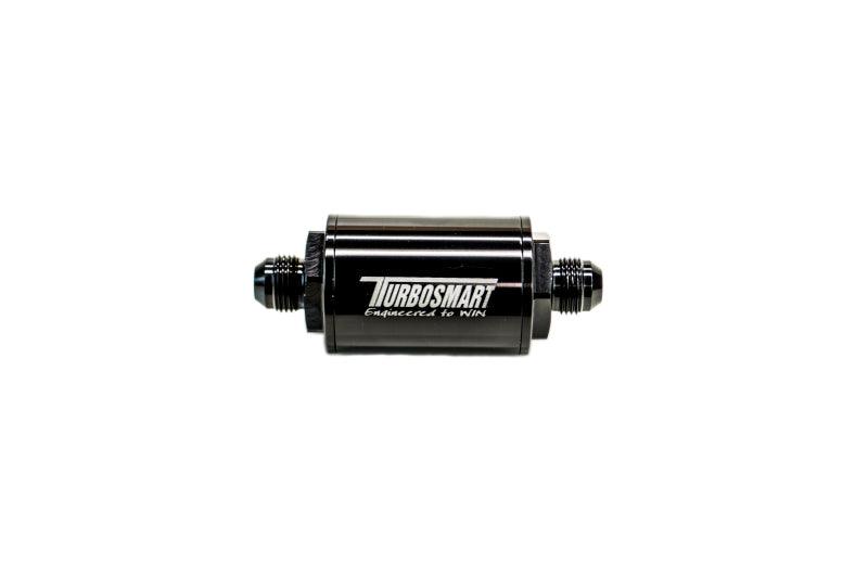 Turbosmart FPR Billet Inline Fuel Filter 1.75in OD 3.825in Length AN-8 Male Inlet - Black from Tuned By Shawn