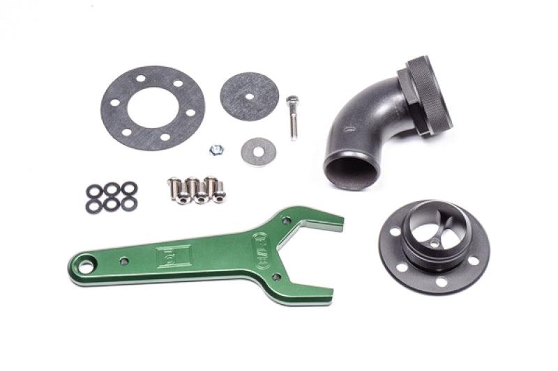 Radium Remote Mount Fill Neck - 24AN Elbow - 1.5in Barb from Tuned By Shawn