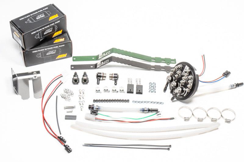 Radium Engineering Nissan S14/S15/R33/R34 Fuel Hanger For Dual AEM 50-1200 - Pumps Included from Tuned By Shawn
