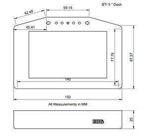 BTI 5" Dash Touch Screen Display