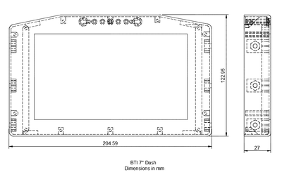 BTI 5" Dash Touch Screen Display from Tuned By Shawn