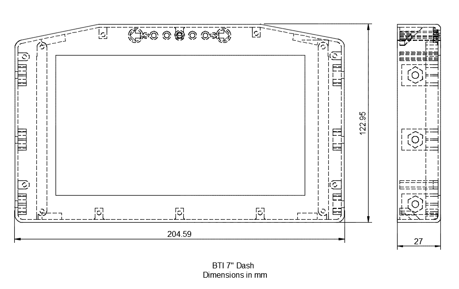 BTI 5" Dash Touch Screen Display from Tuned By Shawn