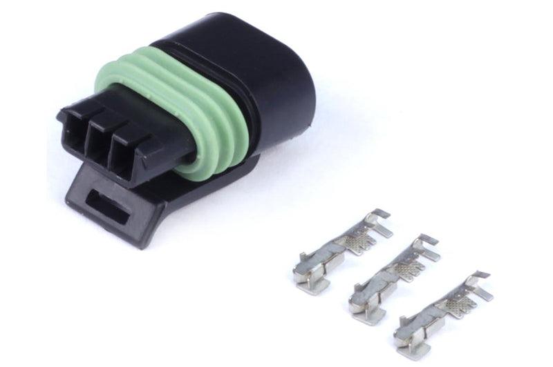 HT-030414 - Plug and Pins Only - Delphi 3 PinSingle Row Flat Coil Connector