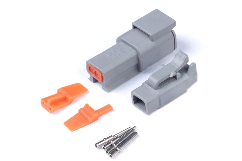 HT-031012 - Plug and Pins Only - Matching Set of Deutsch DTM-2Connectors (7.5 Amp)