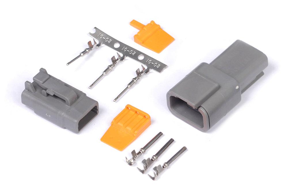 HT-031013 - Plug and Pins Only - Matching Set of Deutsch DTM-3Connectors (7.5 Amp)