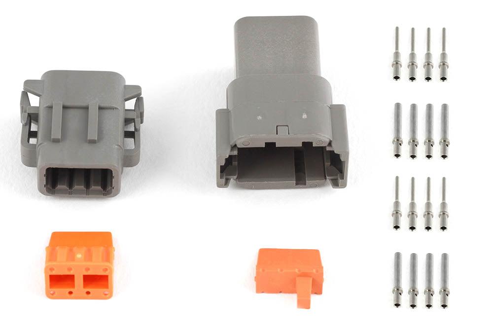 Plug and Pins Only - Matching Set of Deutsch DTM-8 Connectors (7.5 Amp) from Tuned By Shawn