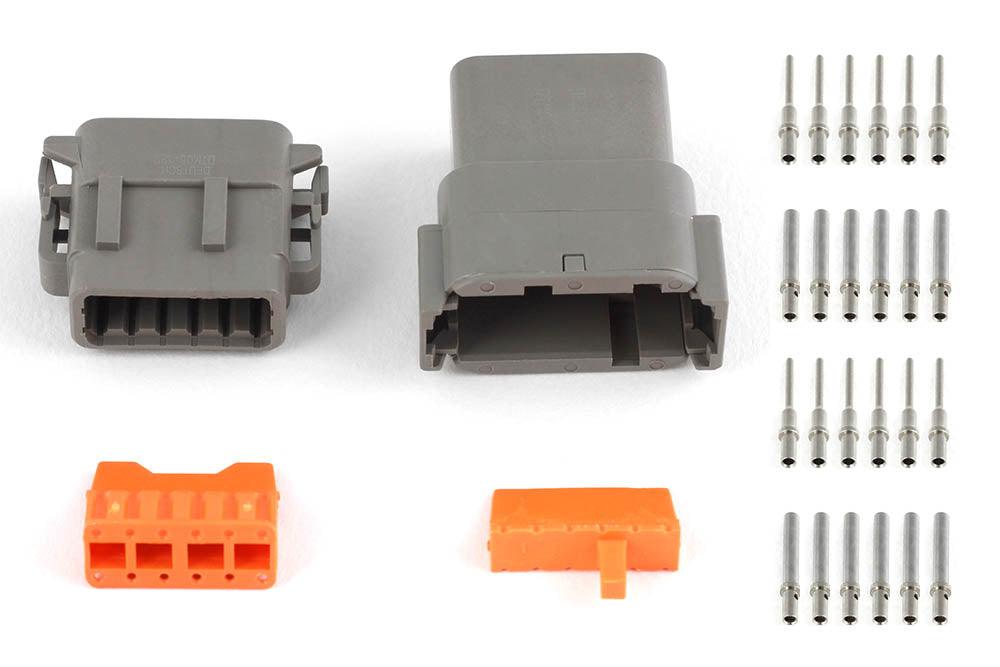 Plug and Pins Only - Matching Set of Deutsch DTM-12 Connectors (7.5 Amp) from Tuned By Shawn