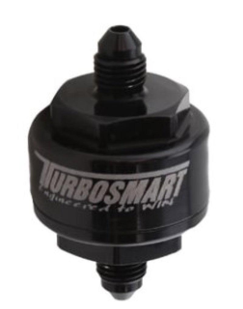 Turbosmart Billet Turbo Oil Feed Filter w/ 44 Micron Pleated Disc AN-4 Male Inlet - Black from Tuned By Shawn