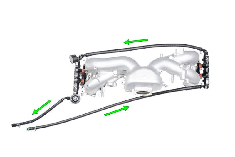 Radium Engineering 02-Up WRX/STi Subaru EJ Fuel Rail Plumbing Kit  - Series from Tuned By Shawn