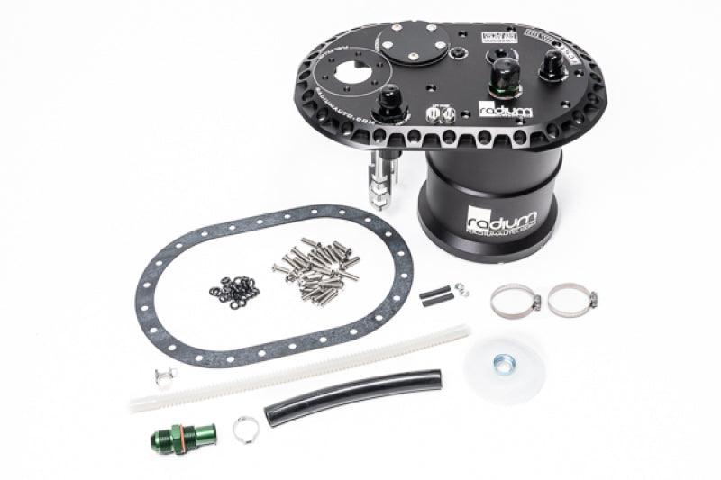 Radium Engineering Fuel Cell Surge Tank External Pumps from Tuned By Shawn